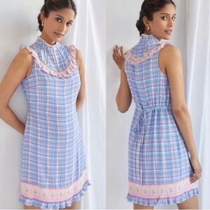 Anthropologie x Plenty by Tracy Reese High Neck Plaid Mini Dress Small
